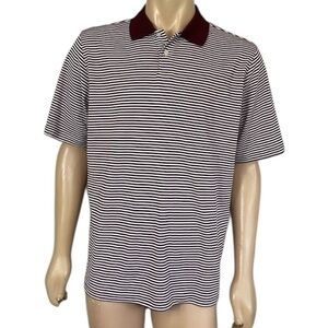 NEW Jack Nicklaus Men's Merlot Classic IV Striped Short Sleeve Polo Golf Shirt M